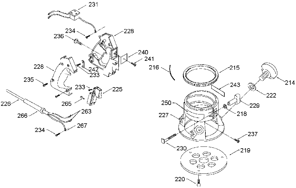 Page A Diagram and Parts List for 6911 Type 9 Porter Cable Router